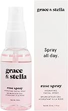 grace & stella Award Winning Rose Water Facial Spray (30ml) - Vegan - Rose Water Spray Toner for Face - Rose Spray Facial Mist - Rosewater Spray Rose Hydrosol