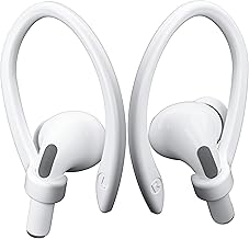 2 Pairs AirPods Ear Hooks for AirPods Pro 2, AirPods Pro, AirPods 4, 3, 2 & 1, Upgraded Anti Slip Sports Clip Hooks for AirPods 1, 2, 3, 4,Pro and Pro 2 – White