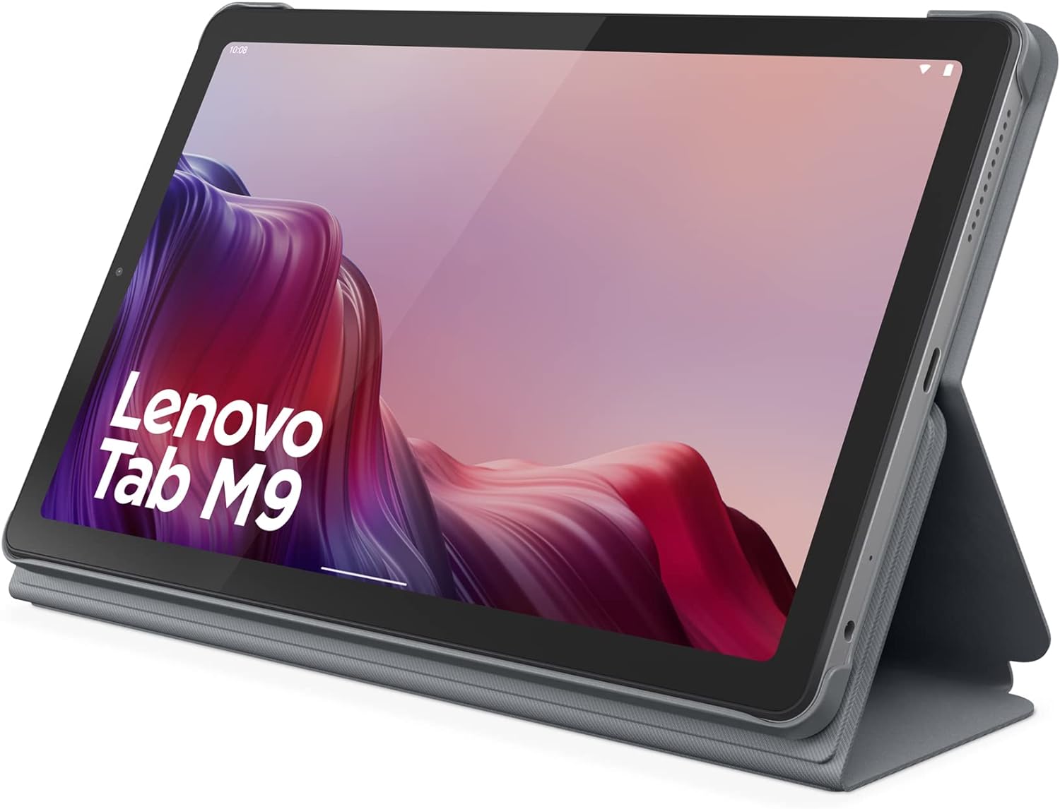 Lenovo Tab M9-2023 - Tablet - Long Battery Life - 9" HD - Front 2MP & Rear 8MP Camera - 3GB Memory - 32GB Storage - Android 12 or Later - Folio Case Included,Gray-0