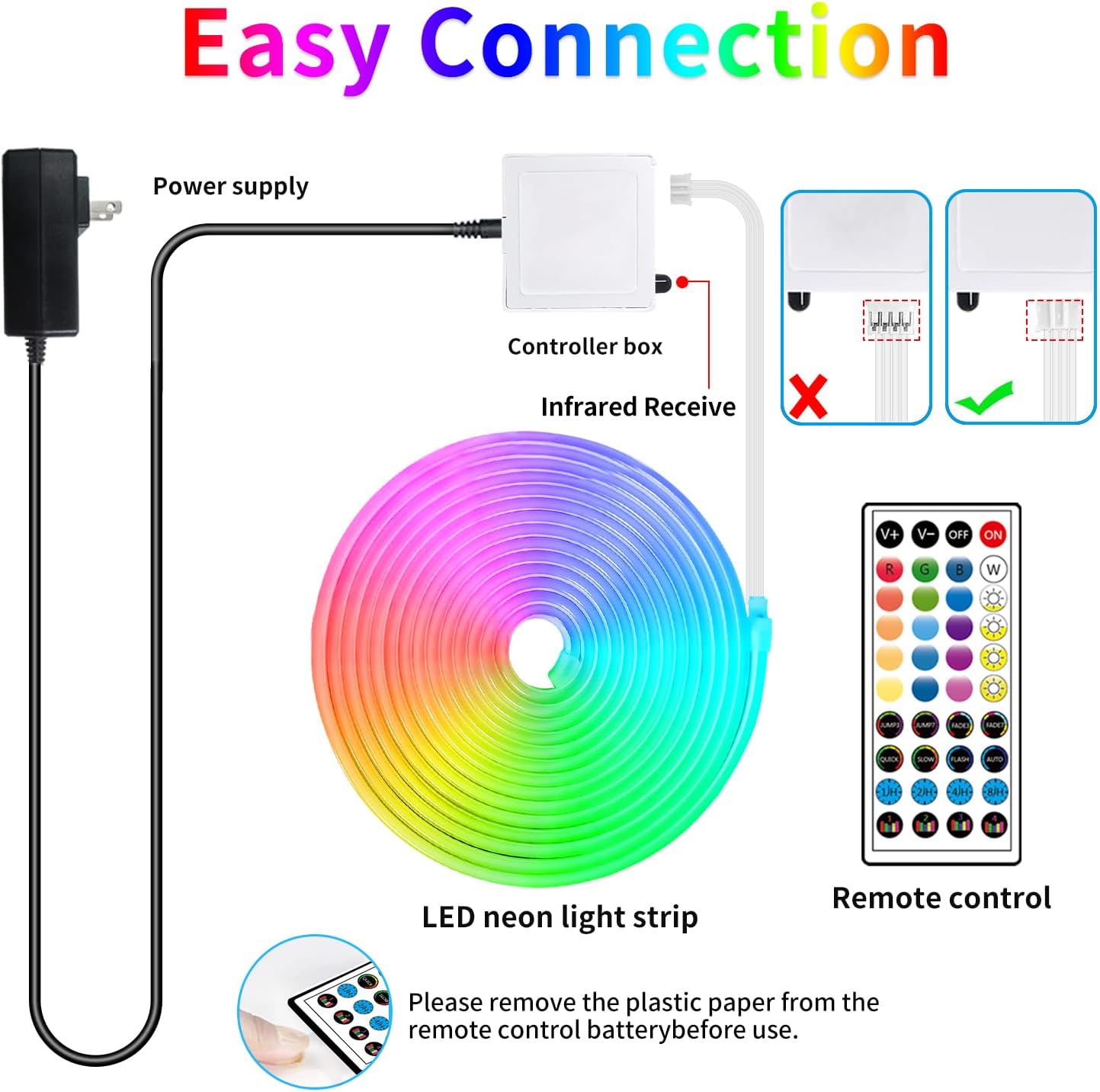 32.8ft LED neon Lights with Remote APP Control IP65 Waterproof Flexible Neon Strip Lights 24V RGB Rope Lights for Bedroom Room Outdoors Decor-6