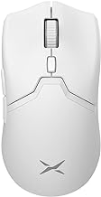 DeLUX M800PRO Wireless Gaming Mouse, Rechargeable Lightweight Computer Mouse, with PAW3395 Sensor 26000DPI, Tri-Mode, Huano Pink Switches, Matt UV Coating (White)