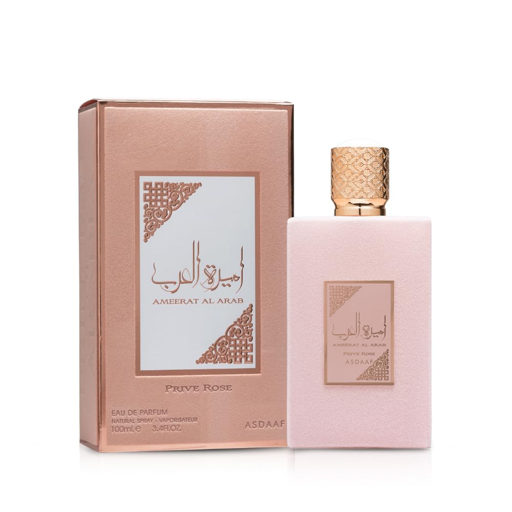 Lattafa Asdaaf Ameerat Al Arab Prive Rose Eau de Parfum Spray for Women, 3.4 Ounce-2