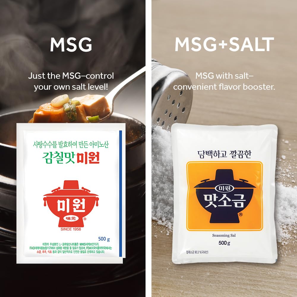 Chung Jung One Miwon MSG Seasoning, 2.2 lbs, TikTok Viral Cucumber MSG, Monosodium Glutamate Powder-2