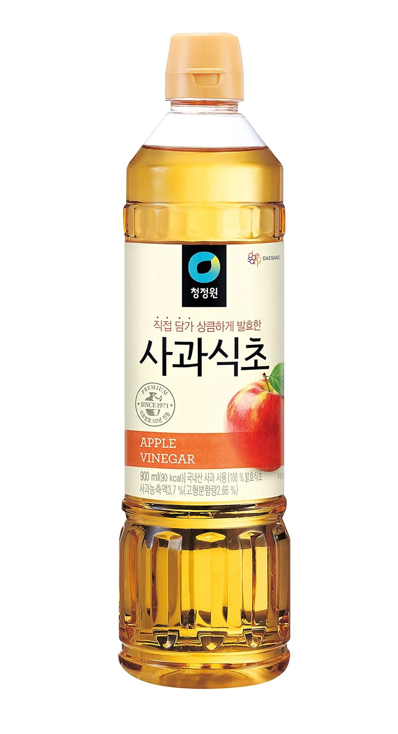 Chung Jung One O'Food Premium Korean Vinegar, Kitchen Essential Pantry Staple, Perfect for Salads (Apple, 900ml)-0