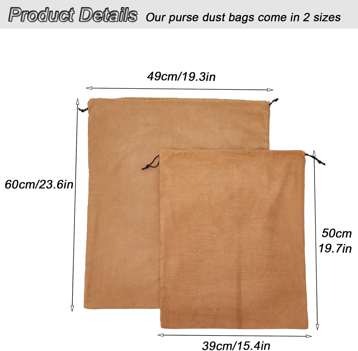 Dust Cover Storage Bags with Drawstring Pouch for Storage Packaging Handbags Purses Shoes Boots Set of 2-1