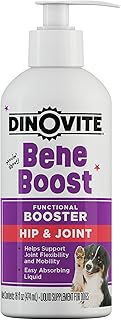 Dinovite BeneBoost Hip & Joint Liquid Food Topper for Dogs - Glucosamine Supplement - Joint Mobility Meal Topper - 16 oz