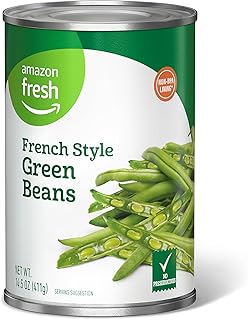 Amazon Fresh Brand, Canned French Style Green Beans, 14.5 Oz