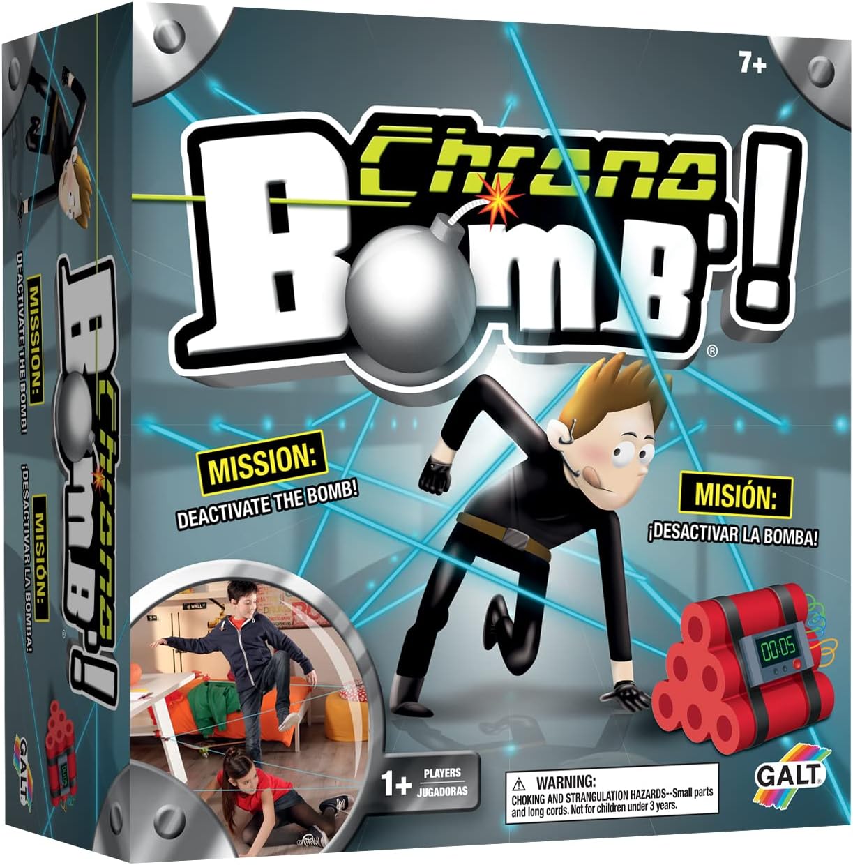 Galt Toys Chrono Bomb, Kids Fun Spy Family Action Floor Game, Beat The Bomb Age 7+, Various Mode Multiplayer Game-0