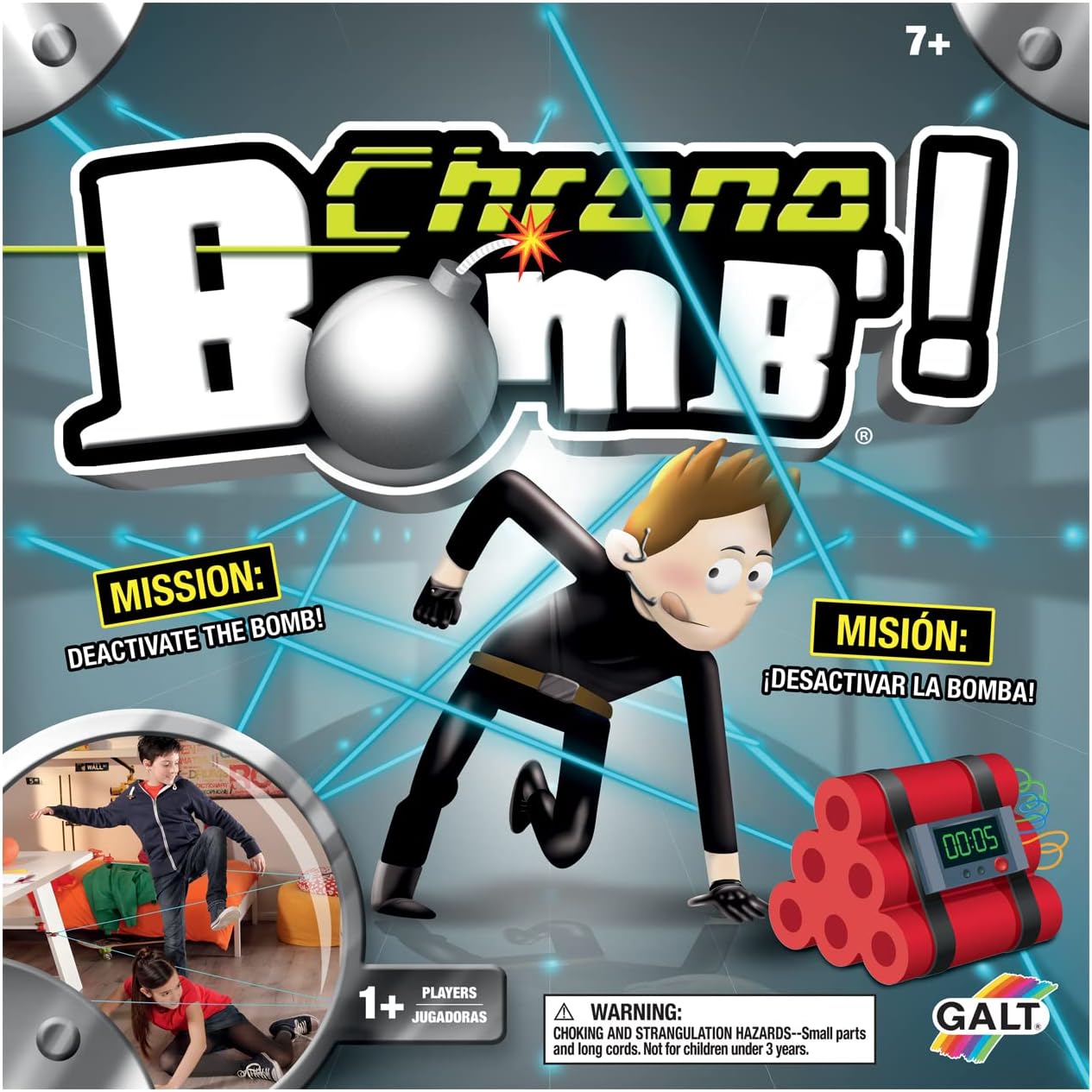 Galt Toys Chrono Bomb, Kids Fun Spy Family Action Floor Game, Beat The Bomb Age 7+, Various Mode Multiplayer Game-6