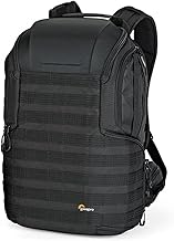 Lowepro ProTactic BP 450 AW 2 Pro 25L Comfortable Recycled and Solution-Dyed Fabrics Modular Backpack with CradleFit Pocket, All Weather Cover, and Utility Waist Belt (Black)