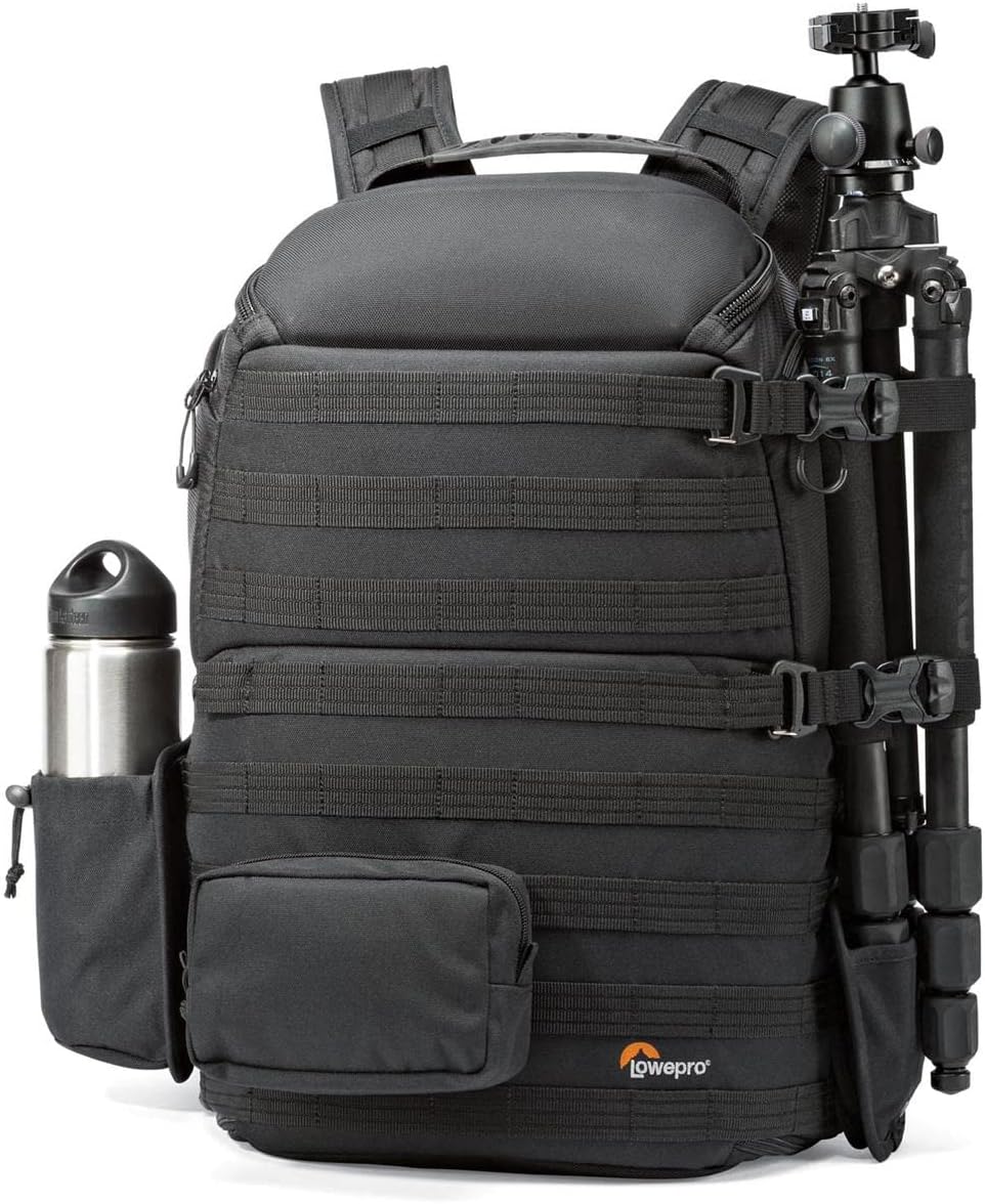 Lowepro ProTactic BP 450 AW 2 Pro 25L Comfortable Recycled and Solution-Dyed Fabrics Modular Backpack with CradleFit Pocket, All Weather Cover, and Utility Waist Belt (Black)-5