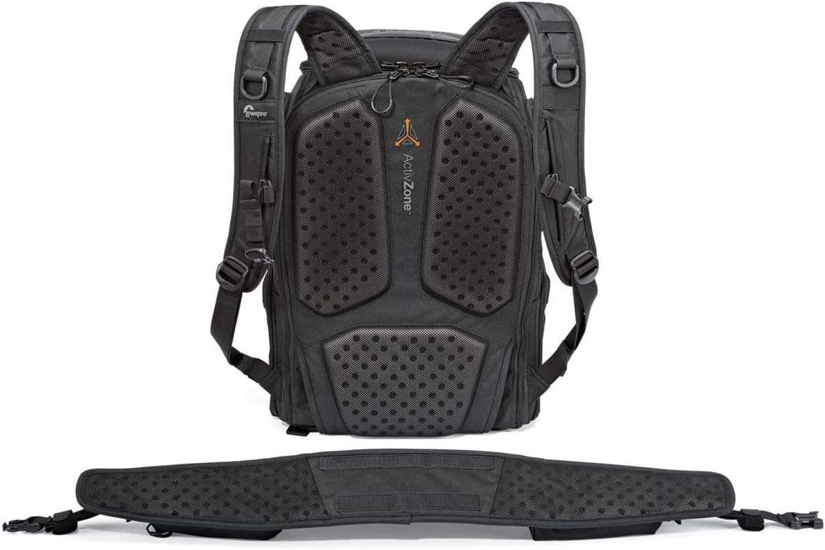 Lowepro ProTactic BP 450 AW 2 Pro 25L Comfortable Recycled and Solution-Dyed Fabrics Modular Backpack with CradleFit Pocket, All Weather Cover, and Utility Waist Belt (Black)-7