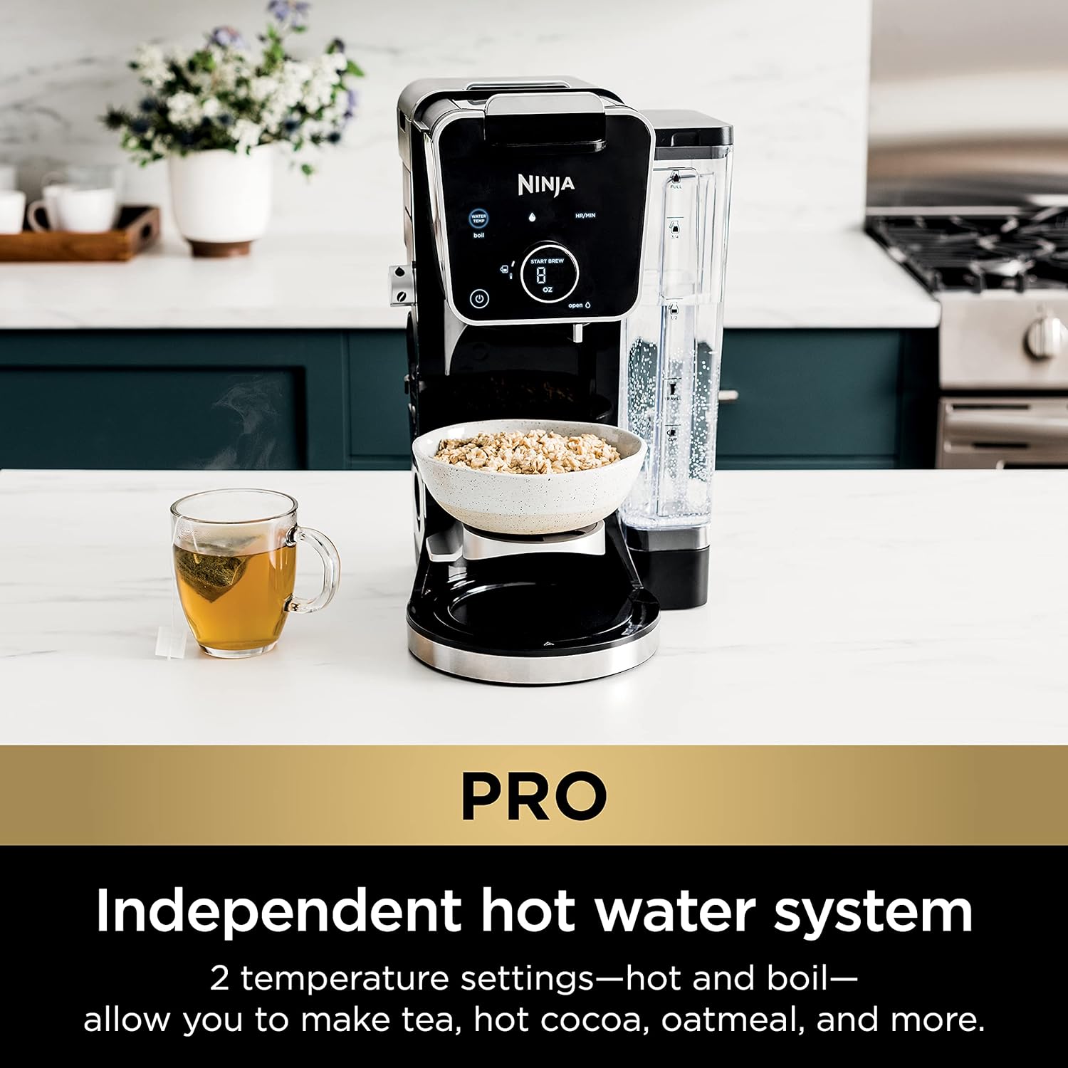 Ninja Hot and Iced Coffee Maker, Single Serve Coffee Maker and Drip Coffee Machine, DualBrew Pro Specialty 12-Cup with K-Cup Combo, Includes Permanent Filter, CFP307-4