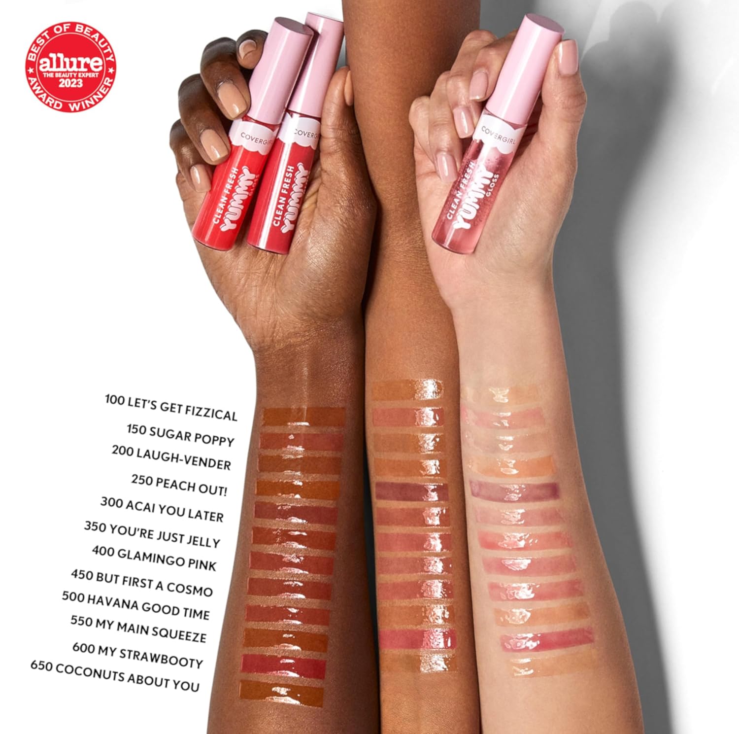 COVERGIRL Clean Fresh Yummy Gloss – Lip Gloss, Sheer, Natural Scents, Vegan Formula - Let’s Get Fizzical-4