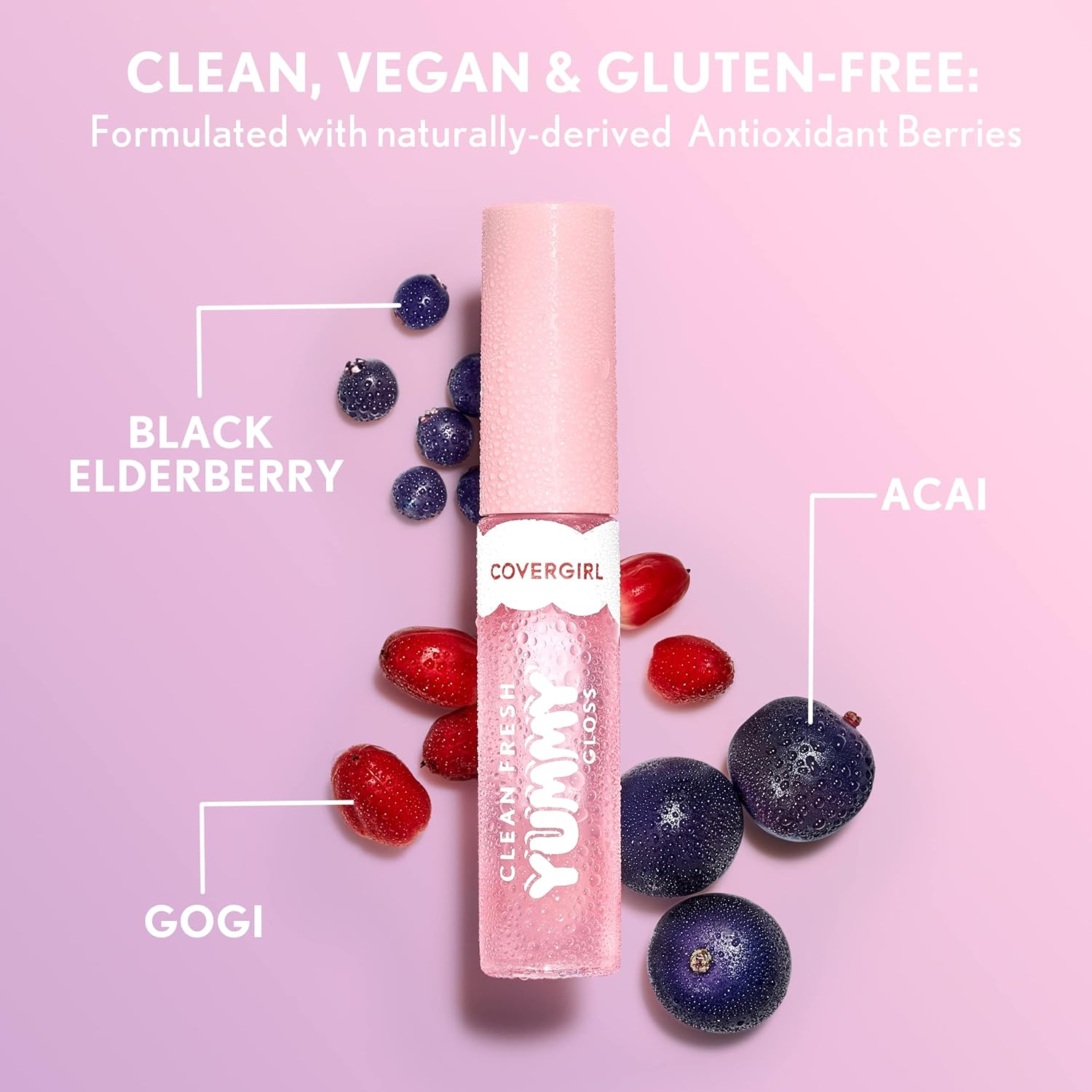 COVERGIRL Clean Fresh Yummy Gloss – Lip Gloss, Sheer, Natural Scents, Vegan Formula - Let’s Get Fizzical-6