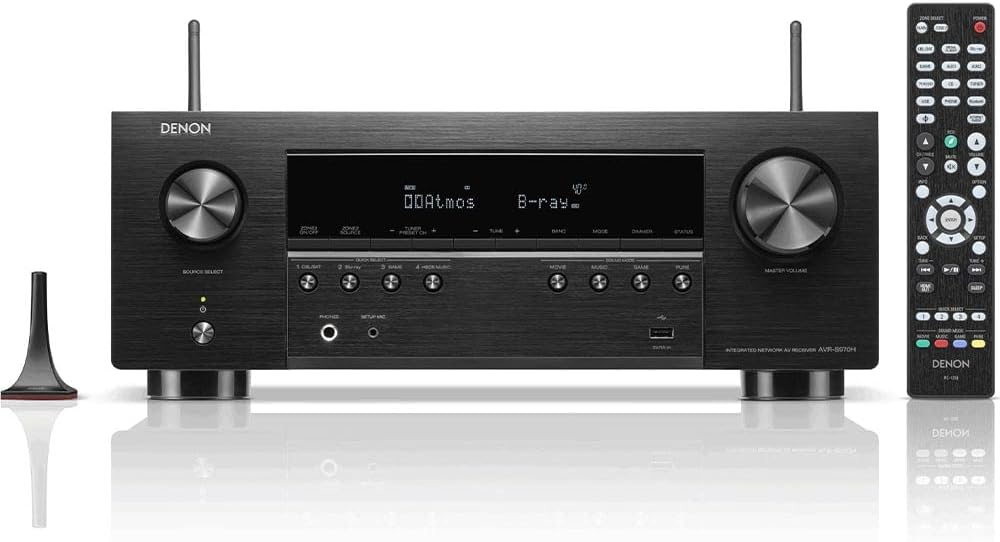 Denon AVR-S970H 8K Ultra HD 7.2 Channel (90Watt X 7) AV Receiver - Built for Gaming, Music Streaming, 3D Audio & Video, Alexa + HEOS, Black-3