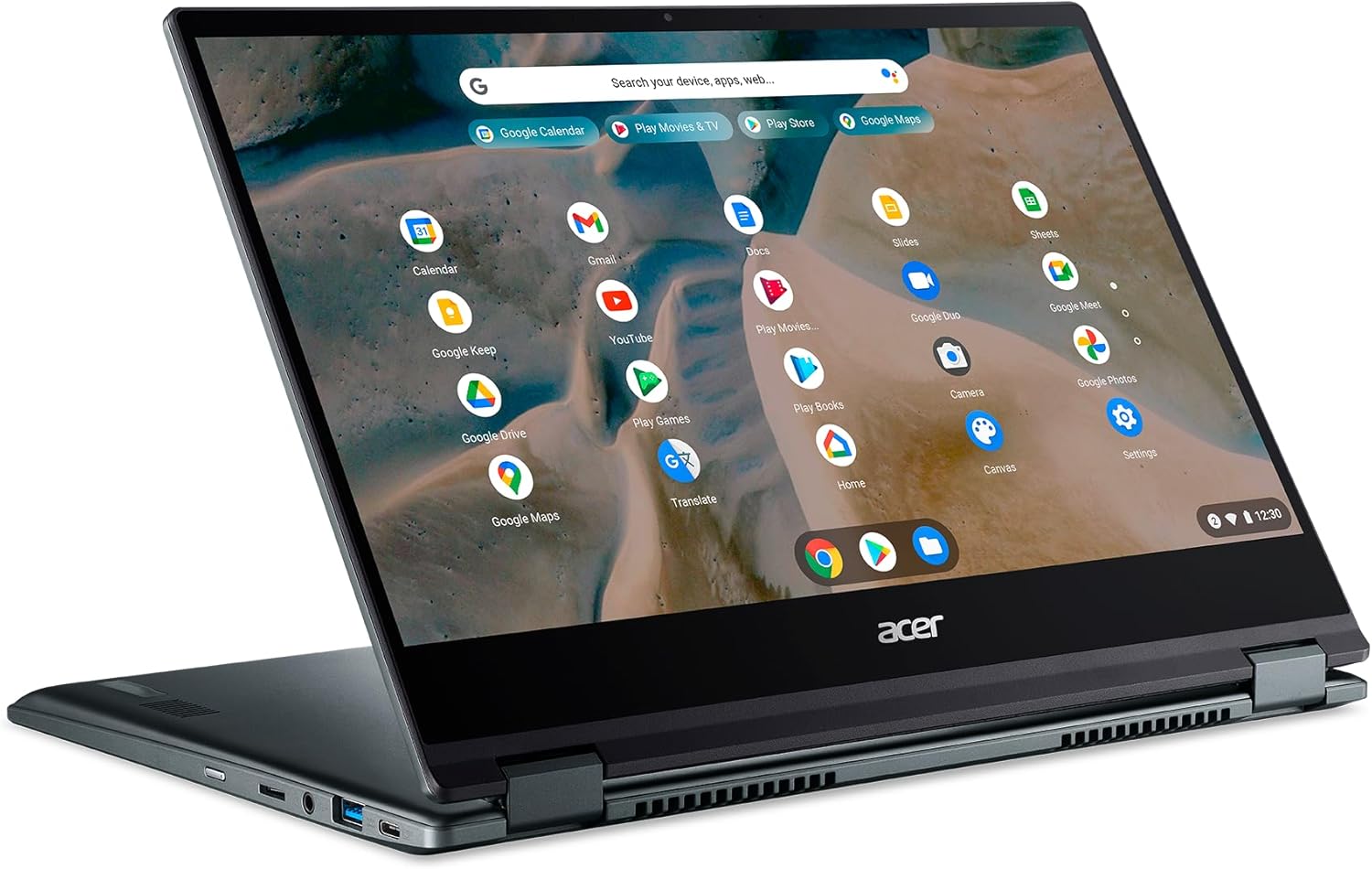 acer Chromebook Spin 514 CP514-1H-R0VX Laptop | AMD Ryzen 3 3250C | 14" FHD IPS Touch Display | 8GB DDR4 | 64GB eMMC | Wi-Fi 5 | HD Webcam | Backlit Keyboard | Chrome OS | Sleeve | Mouse | Green-12