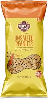 Wellsley Farms Unsalted & Roasted In-Shell Peanuts, 80.0 Ounce