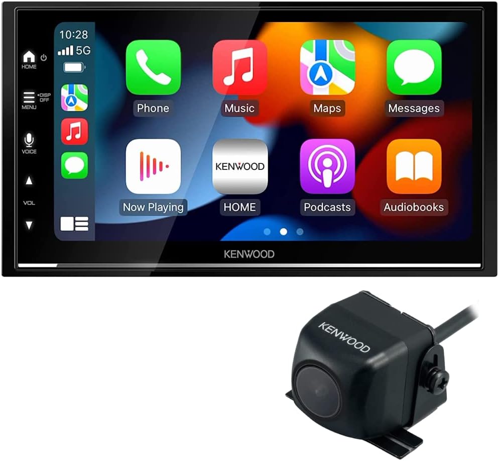 KENWOOD DMX7709S 6.8-Inch Capacitive Touch Screen, Car Stereo, CarPlay and Android Auto, Bluetooth, AM/FM Radio, MP3 Player, USB Port, Double DIN, 13-Band EQ Plus CMOS-230 Rearview Camera-0