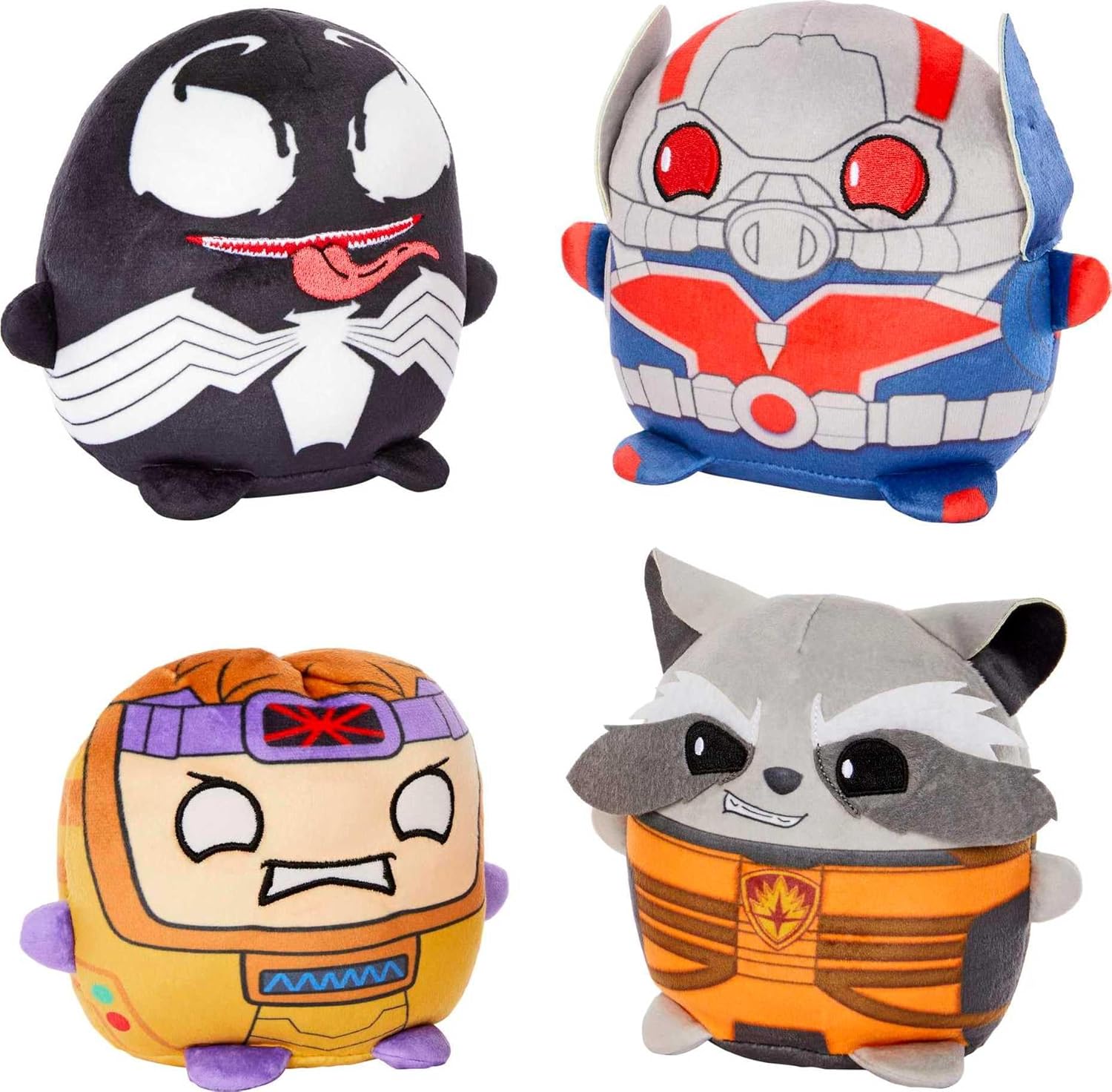 Mattel Disney100 Marvel Cuutopia Set of 4 Plush Figures, Instant Collection of 5-inch Soft Rounded Pillow Toys Inspired by Fan-Favorite Characters-0