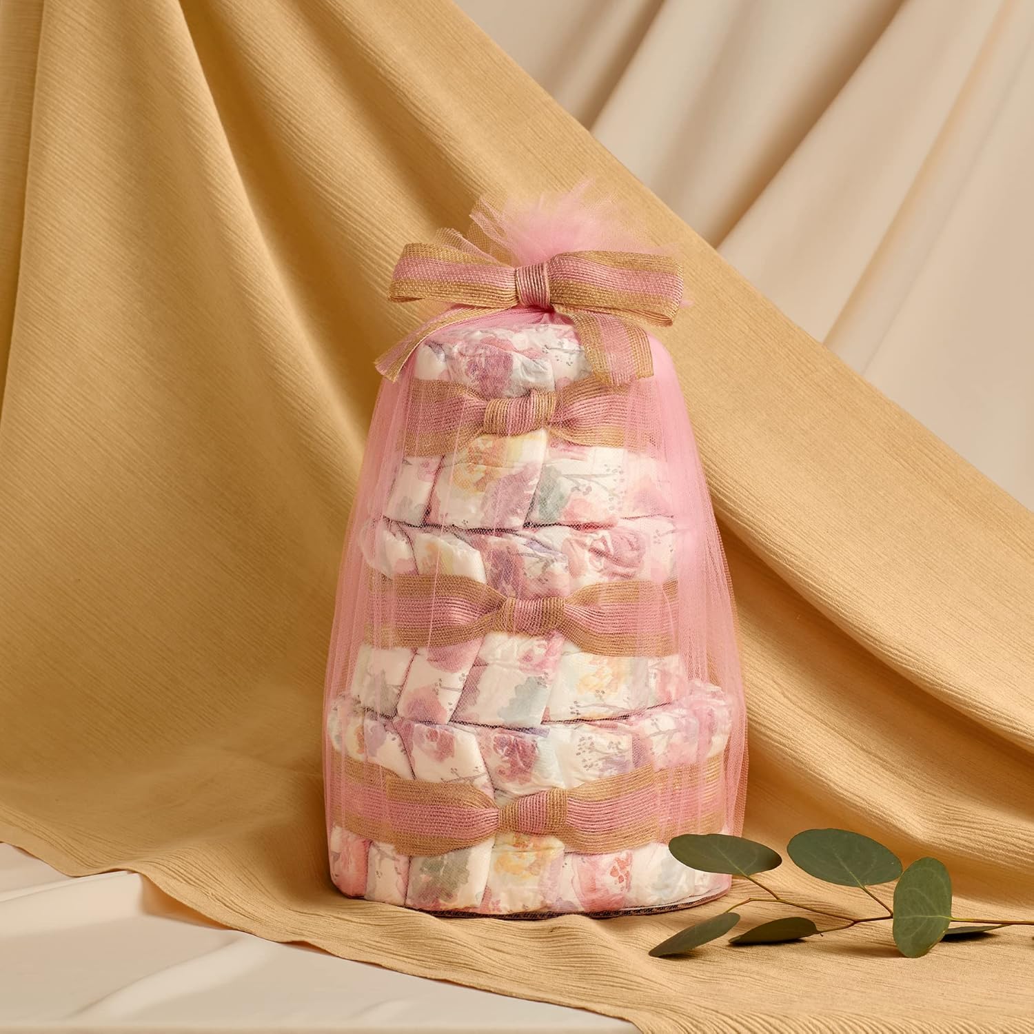 The Honest Company Diaper Cake | Clean Conscious Diapers, Baby Personal Care, Plant-Based Wipes | Rose Blossom | Regular, Size 1 (8-14 lbs), 35 Count-2