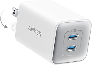 Anker Nano Charger, 47W USB C Charger, 2 Port Compact Foldable GaN Charger for iPhone 16/15 and More Series, Galaxy, Pixel, Compatible with MagSafe