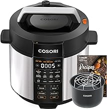 COSORI Electric Pressure Cooker 6 qt, 9-in-1 Instant Multi Cooker with Safer Venting Design, Rice Cooker, Slow Cooker, Sous Vide, Saute Pot, 1100W, Stainless Steel