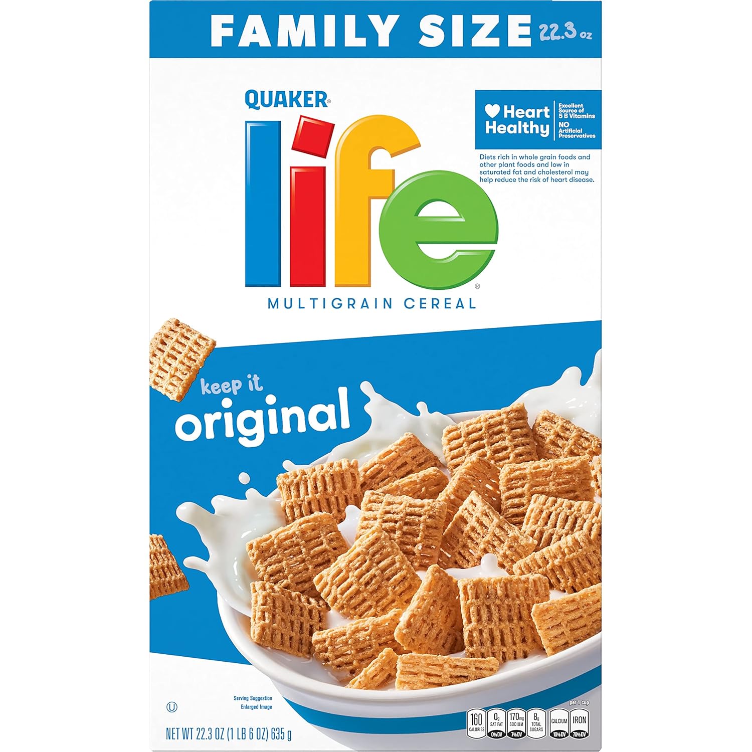 Quaker Life Original Cereal, 22.3OZ Box-1