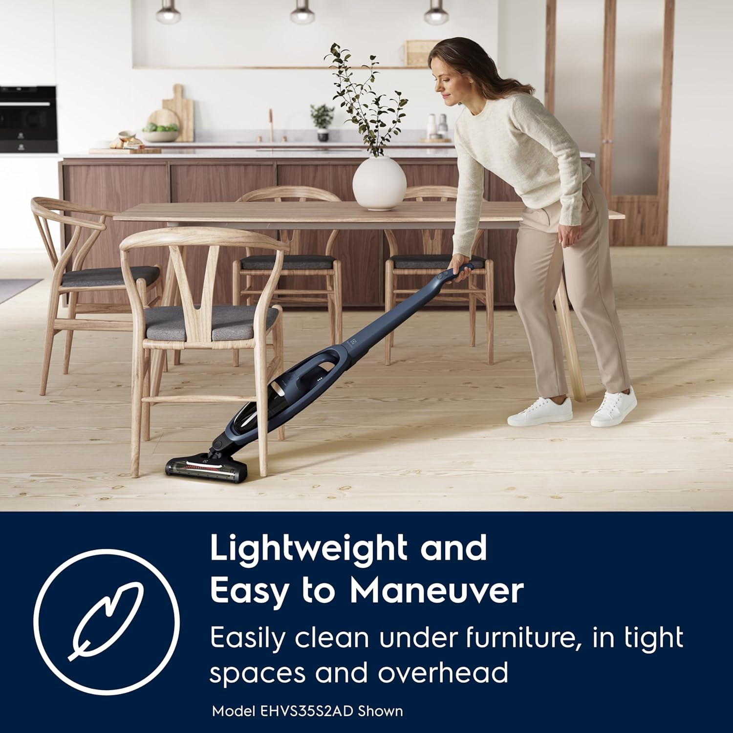 Electrolux WellQ7 Stick Cleaner Lightweight Cordless Vacuum with LED Nozzle Lights, Turbo Battery Power, Motorized Bristle Nozzle for Carpets and Hard Floors, in Denim Blue-7