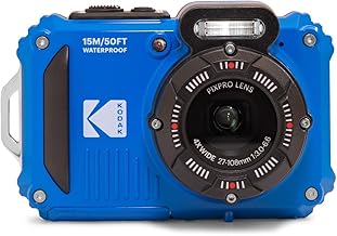 KODAK PIXPRO WPZ2 Rugged Waterproof Shockproof Dustproof WiFi Digital Camera 16MP 4X Optical Zoom 1080P Full HD Video Vlogging Camera 2.7" LCD (Blue)