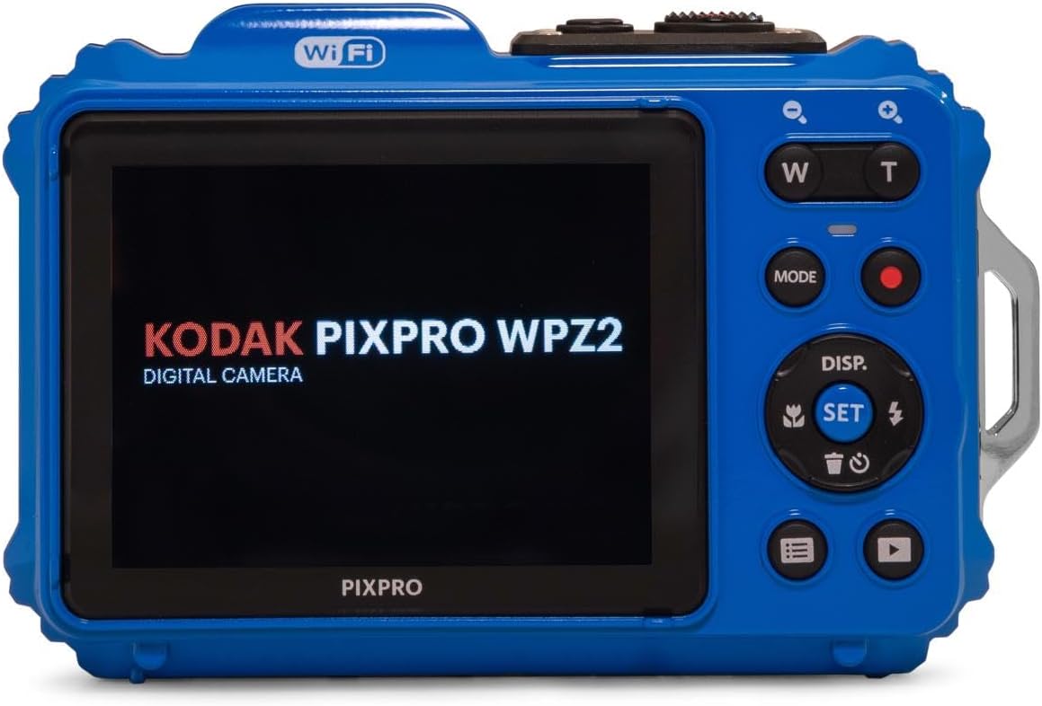 KODAK PIXPRO WPZ2 Rugged Waterproof Shockproof Dustproof WiFi Digital Camera 16MP 4X Optical Zoom 1080P Full HD Video Vlogging Camera 2.7" LCD (Blue)-4