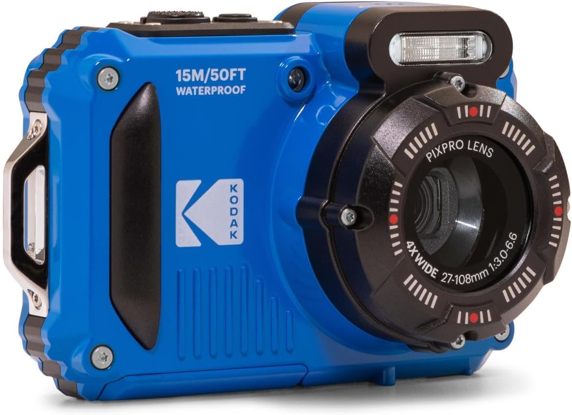 KODAK PIXPRO WPZ2 Rugged Waterproof Shockproof Dustproof WiFi Digital Camera 16MP 4X Optical Zoom 1080P Full HD Video Vlogging Camera 2.7" LCD (Blue)-5