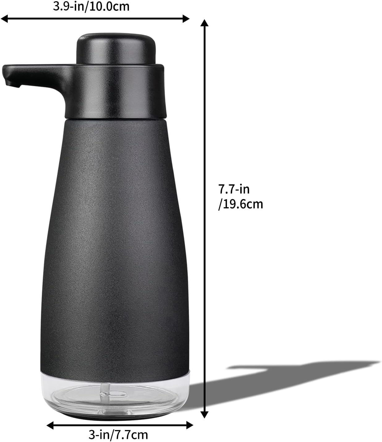 AIKE 15fl.oz Liquid Soap Dispenser for Dish and Hand Soap Matte Black-4