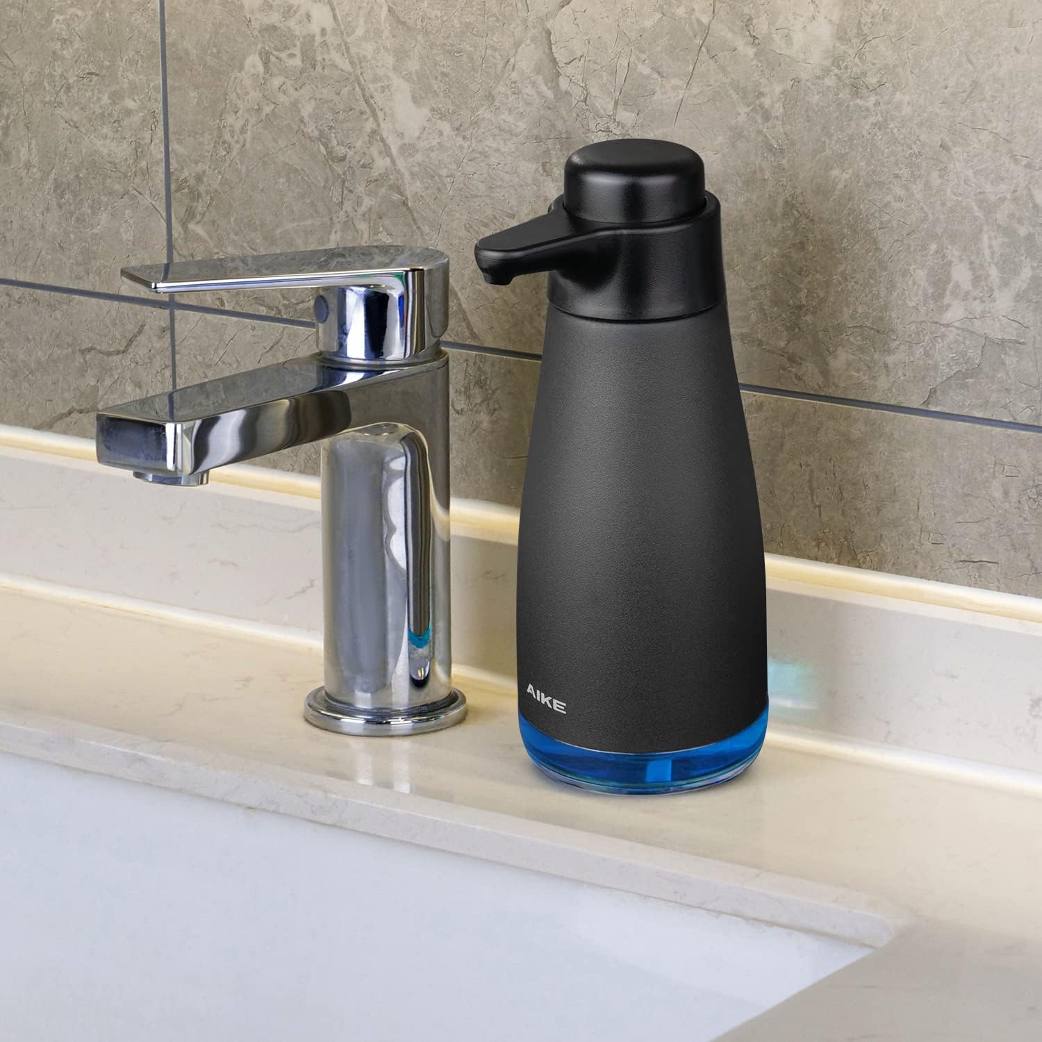 AIKE 15fl.oz Liquid Soap Dispenser for Dish and Hand Soap Matte Black-5