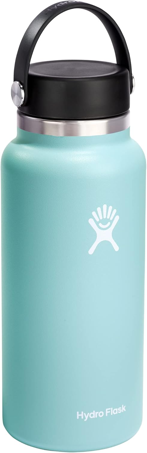 Hydro Flask Wide Mouth vacuum insulated stainless steel water bottle with leakproof closeable lid for cold water drinks, sports, travel, car and school-1