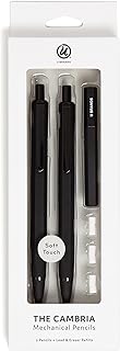 U Brands Midnight Cambria Mechanical Pencil, Office Supplies, Soft Touch Barrel, Medium Point, 0.7mm, 2 Count