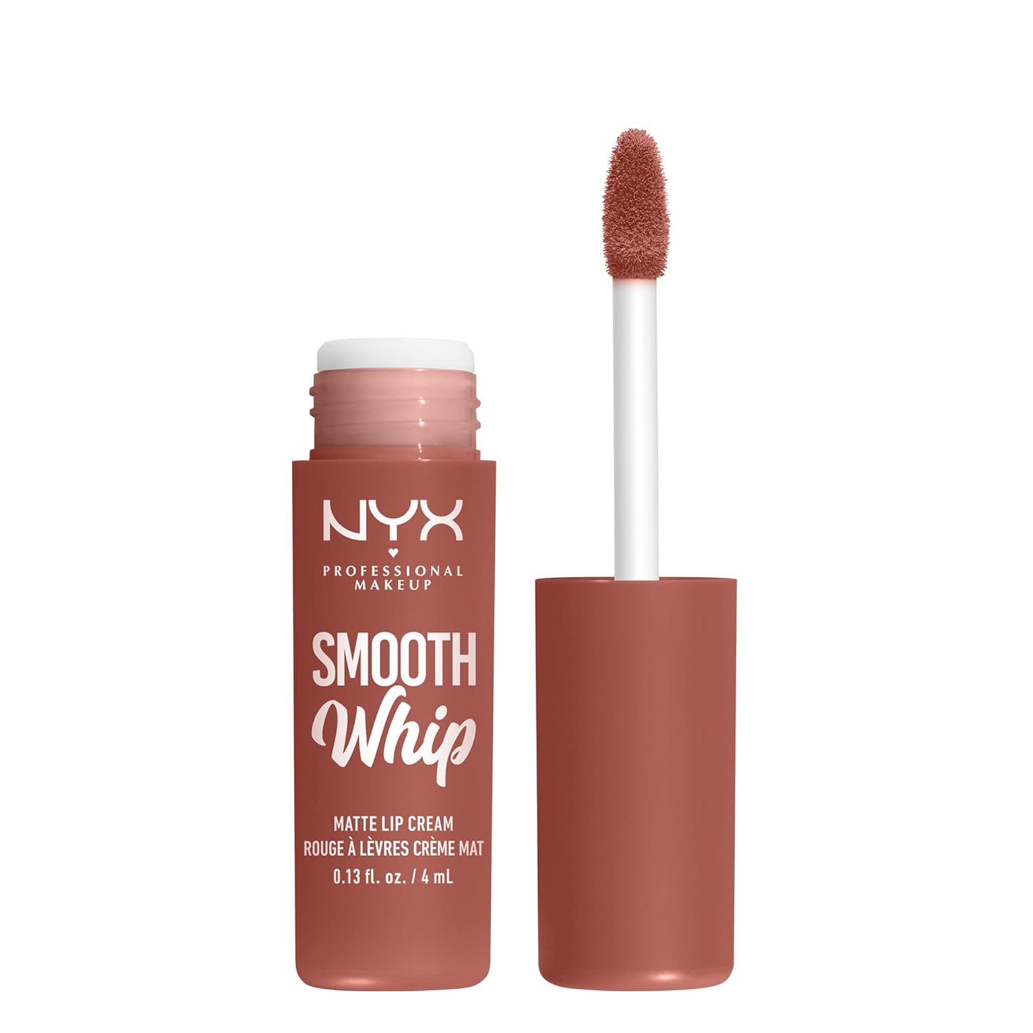 NYX PROFESSIONAL MAKEUP Smooth Whip Matte Lip Cream, Long Lasting, Moisturizing, Vegan Liquid Lipstick - Teddy Fluff (Midtone Pinky Brown)-0