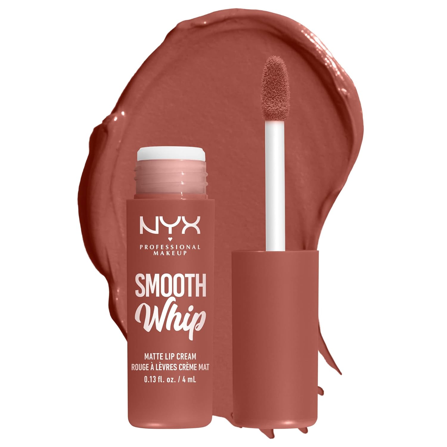 NYX PROFESSIONAL MAKEUP Smooth Whip Matte Lip Cream, Long Lasting, Moisturizing, Vegan Liquid Lipstick - Teddy Fluff (Midtone Pinky Brown)-8