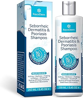 Roycederm Psoriasis Shampoo, Seborrheic Dermatitis Shampoo, Folliculitis Shampoo, Dandruff Shampoo, Scalp Psoriasis & Seborrheic Dermatitis Treatment, Dry Itchy Scalp Treatment