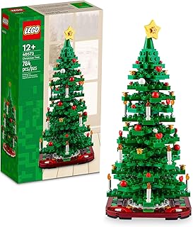 LEGO Christmas Tree Toy Building Set for Kids, Collectible Holiday Home Decor, Tabletop Christmas Tree Gift, Festive Craft Project for Families to Build Together, 2 Building Options in 1 Set, 40573