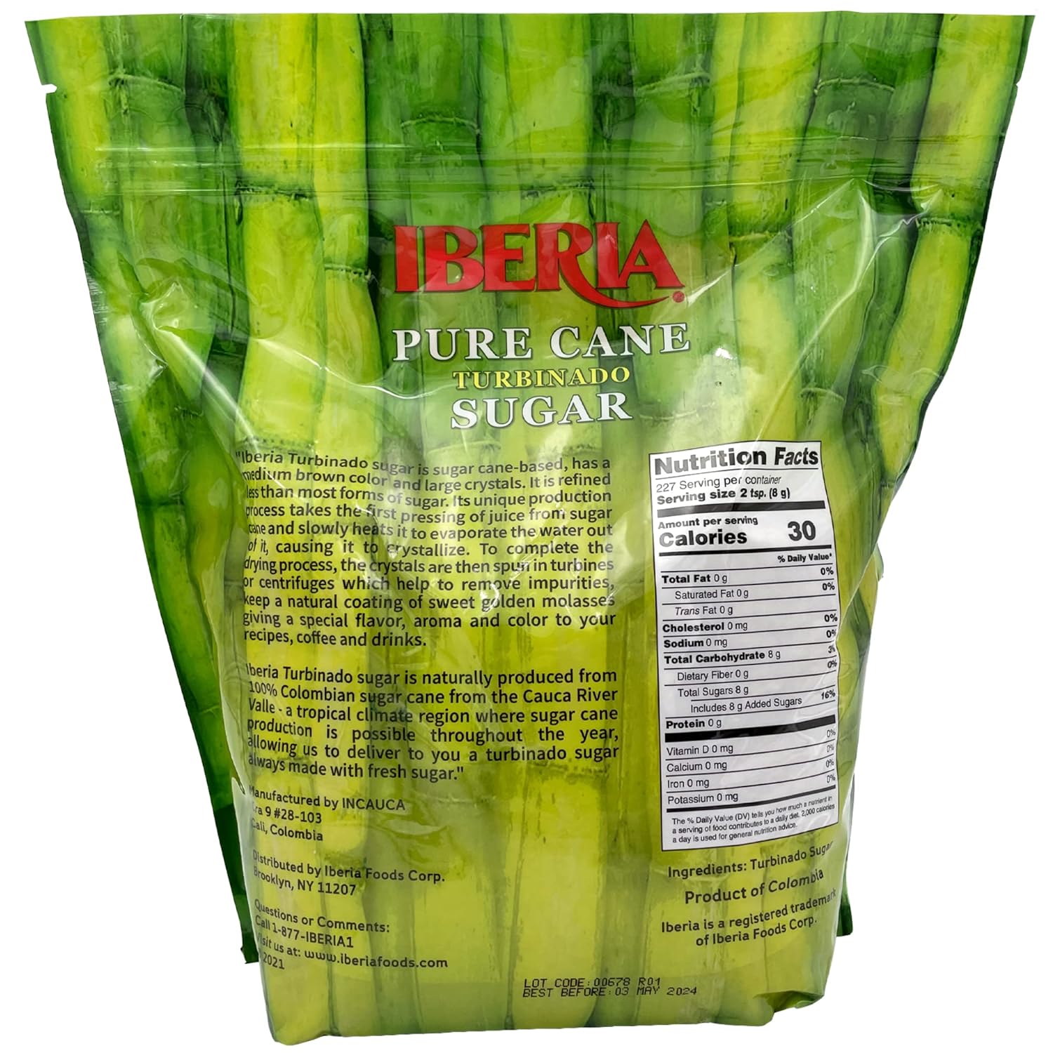 Iberia Pure Cane Turbinado Sugar, 4 lb.-1