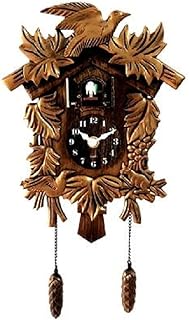 Cuckoo Clock Chiming Vintage Cuckoo Wall Clock Singing Bird Clock Home Decor Christmas Clock Gifts Resin Classic Brown