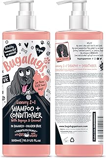 Dog Shampoo Luxury 2 in 1 Papaya & Coconut dog grooming shampoo products for smelly dogs with fragrance, best puppy shampoo, professional groom Vegan pet shampoo & conditioner