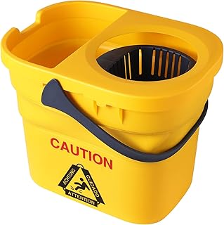 Yocada Commercial Mop Bucket with Wringer Portable Collapsible Plastic Mop Bucket Cleaning Washing Bucket for Cotton Mop