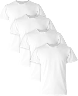 Hanes mens Ultimate Comfort Fit Undershirt,Crewneck Stretch-cotton T-shirt, 4-pack