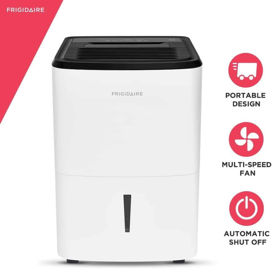 Frigidaire 35 Pint Dehumidifier, 3,000 Square Foot Coverage, 1.7 Gallon Bucket Capacity, Continuous Drain Option-9