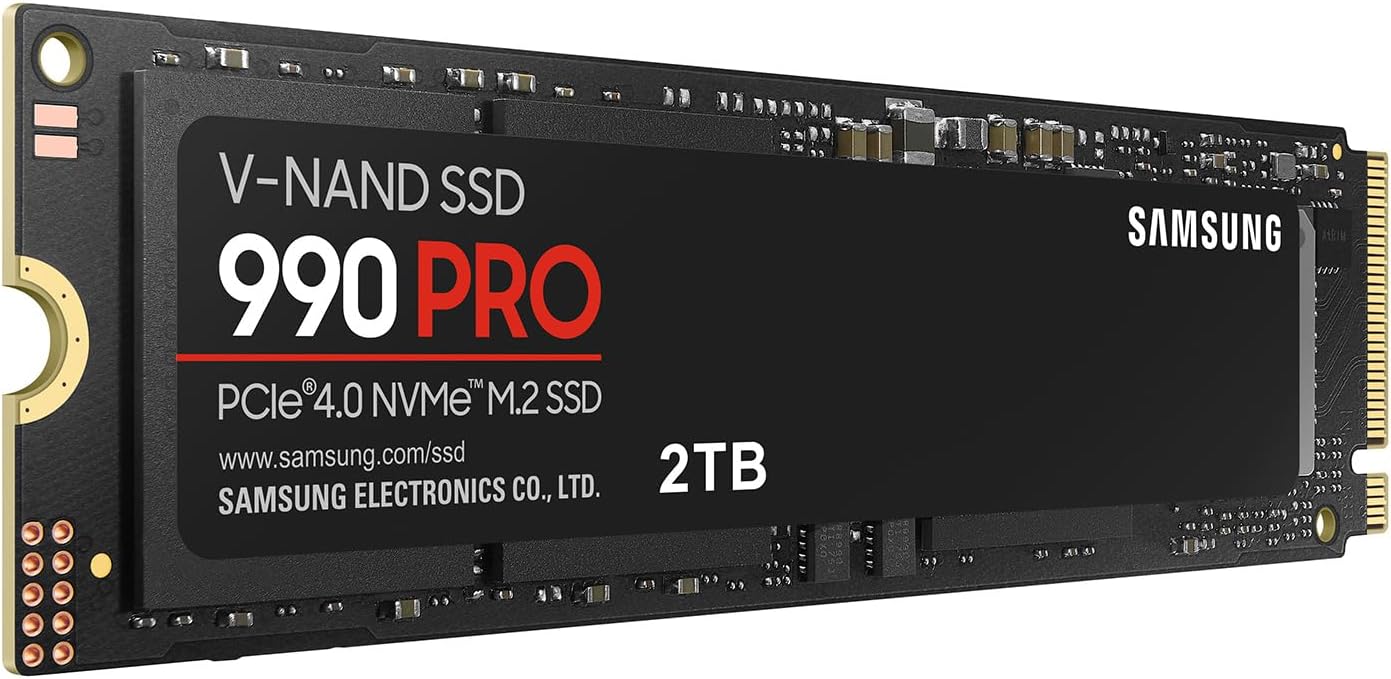 SAMSUNG 990 PRO SSD NVMe M.2 PCIe Gen4, M.2 2280 Internal Solid State Hard Drive, Seq. Read Speeds Up to 7,450 MB/s for High End Computing, Gaming, and Heavy Duty Workstations, MZ-V9P2T0B/AM-2