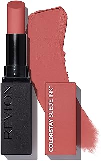 REVLON Lipstick, ColorStay Suede Ink, Built-in Primer, Infused with Vitamin E, Waterproof, Smudge-proof, Matte Color, 005 Hot Girl, 0.09 oz.