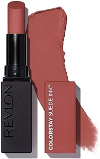 REVLON Lipstick, ColorStay Suede Ink, Built-in Primer, Infused with Vitamin E, Waterproof, Smudge-proof, Matte Color, 003 Want It All, 0.09 oz.