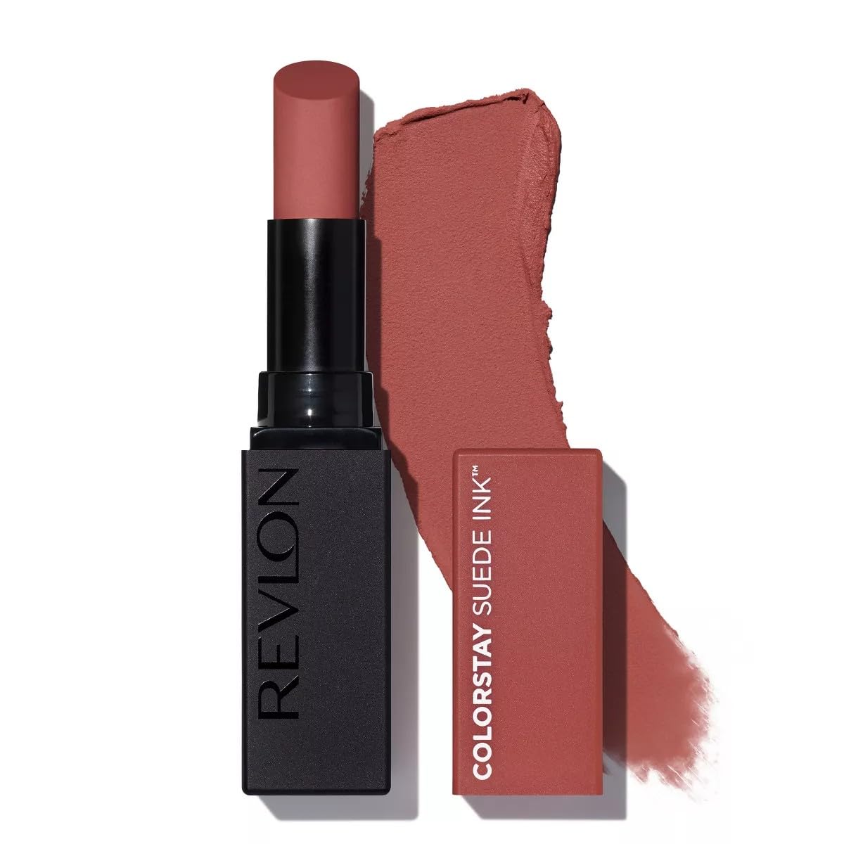 REVLON Lipstick, ColorStay Suede Ink, Built-in Primer, Infused with Vitamin E, Waterproof, Smudge-proof, Matte Color, 003 Want It All, 0.09 oz.-0